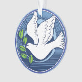White Peace Dove Ornament (voorkant)