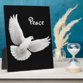 White Peace Dove Plaque Fotoplaat (Zijkant)
