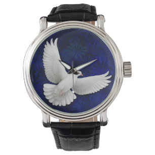 White Peace Dove Watch Horloge