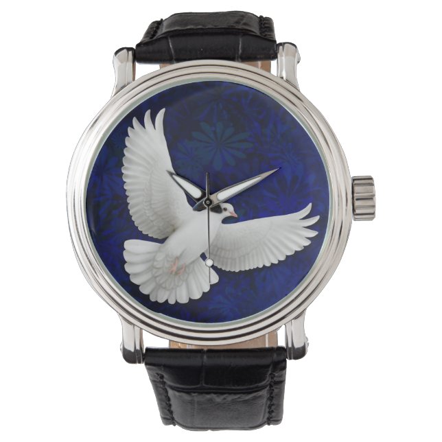 White Peace Dove Watch Horloge (Voorkant)