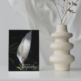 White Peace Lily Floral Sympathie Kaart