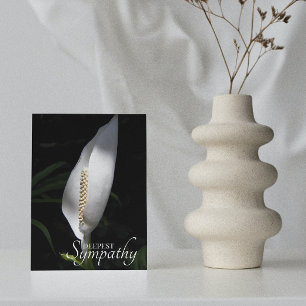 White Peace Lily Floral Sympathie Kaart