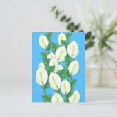 White Peace lily Illustration Briefkaart (Staand voorkant)