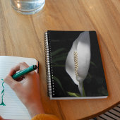 White Peace Lily Photo Floral Notitieboek