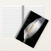 White Peace Lily Photo Floral Notitieboek (Binnen)