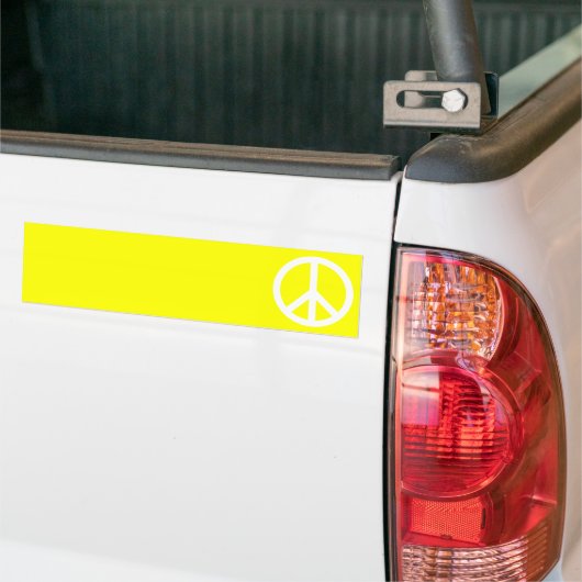 White Peace Sign Bumpersticker (Op Truck)