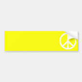 White Peace Sign Bumpersticker (Voorkant)