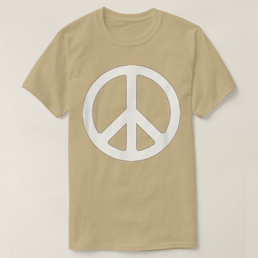 White Peace Sign T-shirt (Design voorkant)