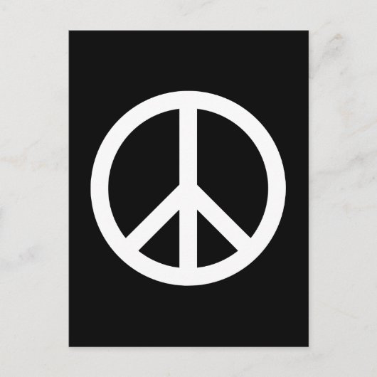 White Peace Symbol Briefkaart (Voorkant)