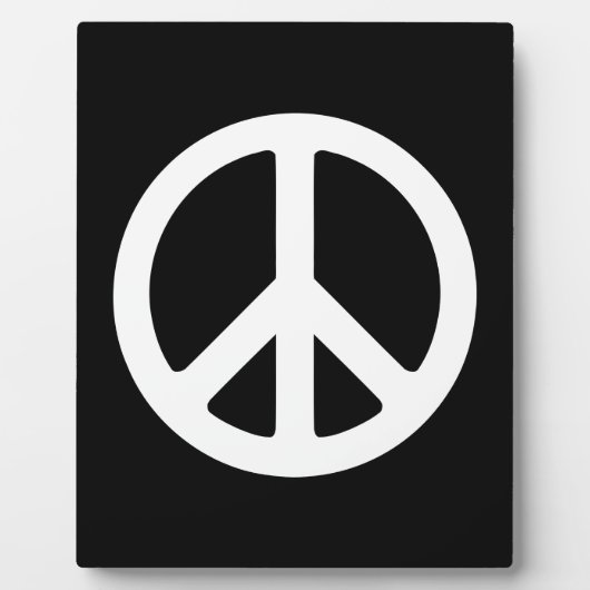 White Peace Symbol Sjabloon Fotoplaat (Voorkant)