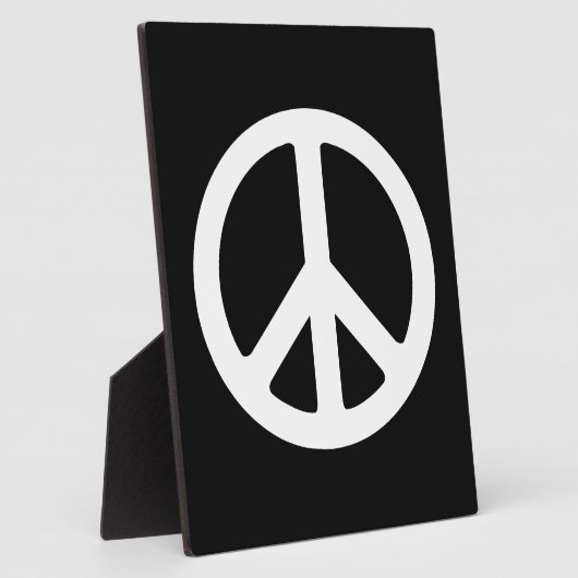 White Peace Symbol Sjabloon Fotoplaat (Zijkant)