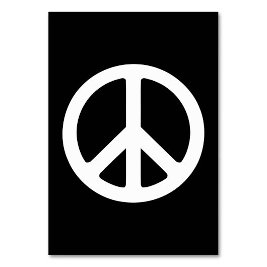 White Peace Symbol Sjabloon Kaart (Voorkant)