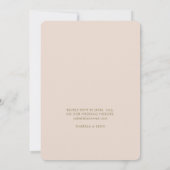 White & Peach | Chic Blush Roos huwelijksuitnodigi Kaart (Achterkant)