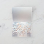 White Peach Floral bedankje Bedankkaart (Binnen)