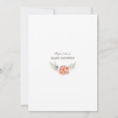 White Peach Flowers Spain Invitación Baby shower Kaart (Achterkant)