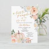 White Peach Little Pumpkin komt eraan Kaart (Staand voorkant)