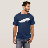 White Peacock Bird Design T-shirt (Voorkant volledig)