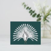 White Peacock Briefkaarten (Staand voorkant)