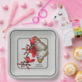 White Peacock Butterfly Close-up Photography Papieren Bordje (Feest)