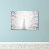 White Peacock Canvas Afdruk (Insitu (Houten vloer))