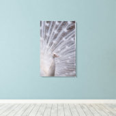 White Peacock Canvas Afdruk (Insitu (Houten vloer))