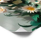 White Peacock no 11 Glanzend Poster (Hoek)