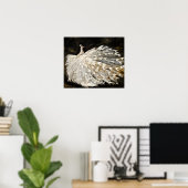 White Peacock Oil Painting Fine Art Poster (Thuiskantoor)