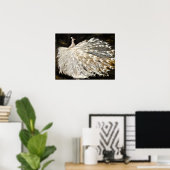 White Peacock Painting Print Posters Art (Thuiskantoor)