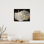 White Peacock Painting Print Posters Art (Keuken)