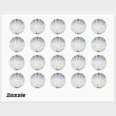 White Peacock Ronde Sticker (Vel)