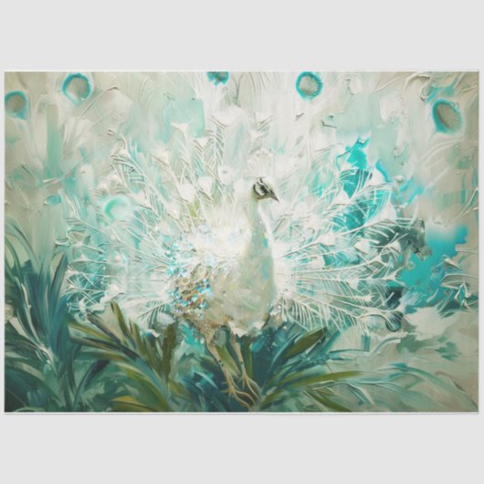 White Peacock Tissuepapier (Voorkant)