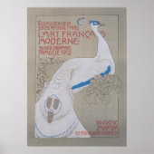White Peacock Vintage Poster (Voorkant)