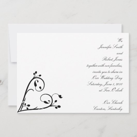 White Peacocks Heart Monogram Weddenschap Kaart (Achterkant)