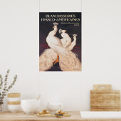 White Peacocks Vintage Poster (Keuken)