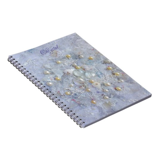 White Pearl and Shell Notitieboek (Rechterzijde)