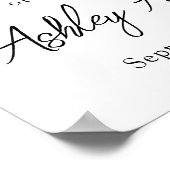 White Pearl Bow Baptism Welcome  Poster (Hoek)