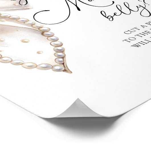 White Pearl Bow Hoe groot is het buikspel van mama Poster (Hoek)