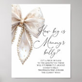 White Pearl Bow Hoe groot is het buikspel van mama Poster (Voorkant)