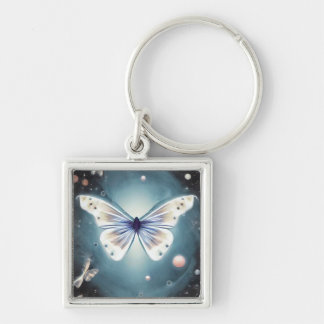 White Pearl Butterfly Sleutelhanger