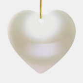 White Pearl Effect Editable Moederdag Keramisch Ornament (Achterkant)
