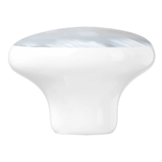 White Pearl Nacre Pattern Keramische Knop (Zijkant)