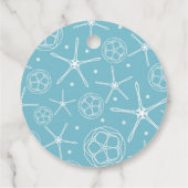 White Pearl Starfish bruiloft Vrijgezellenfeest El Bedankjes Labels (Achterkant)