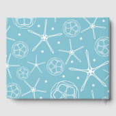 White Pearl Starfish Elegant Beach bruiloft Gastenboek (Achterkant)