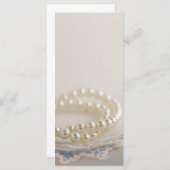 White Pearls and Blue Lace Wedding Program Programmakaart (Voorkant / Achterkant)