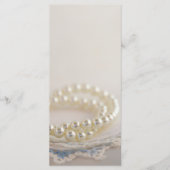 White Pearls and Blue Lace Wedding Program Programmakaart (Voorkant)