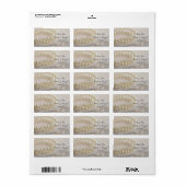 White Pearls Blue Lace Weddenschap Bedankt voor je Etiket (Full Sheet)