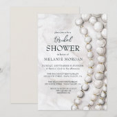 White Pearls Blue Vrijgezellenfeest Kaart (Voorkant / Achterkant)