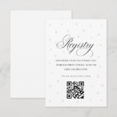 White Pearls Bridal Shower Registry Card Informatiekaartje (Voorkant / Achterkant)