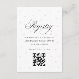 White Pearls Bridal Shower Registry Card Informatiekaartje