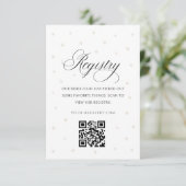 White Pearls Bridal Shower Registry Card Informatiekaartje (Staand voorkant)